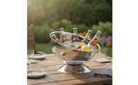 Stainless Steel Bowl Raised Pedestal Bowl Rust-Proof for Parties, Hosts