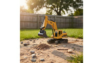 Wireless Control Digging Machine Flexible Digging Boom 6 Control Digging Machine Toy RC Digger Toy Illuminated Lights RC Tracked