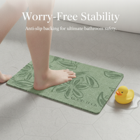 Linen Weave Absorbent Quick-Dry Non-Slip Bathroom Mat