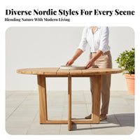 Nordic Design Patio Furniture Weather Resistant Teak Wood Garden Table Modern Design Outdoor Bar Chair for Restaurant Owners, Courtyard, Backyard