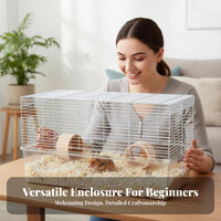 Transparent Hamster Villa additional Large Space Rodent Enclosure Multi-Level Layout
