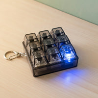 Tactile Keyboard Fidget Keychain Satisfying Keyboard Presser Portable Fidget Keychain Clear for Travel