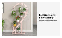 Multi-Tier Plant Stand Tiered Design 6-Tier Corner Pot Holder Weather-Resistant