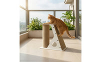 Cat Scratching Tree with Perch Modern Feline Furniture with Scratching Posts Floor-Standing Play House Cats, Living Room