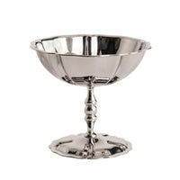 Stemmed Dessert Cup Fluted Rim Tableware Reflective Surface