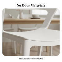 Molded Plastic Side Chair Thickened and Sturdy Dining Seat Comfortable Backrest Stackable Design for Homeowners, Cafe, Classroom