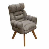 Upholstered Rotate Armchair High Spine Support Lounge Chair Thickly Padded Modern & Look for Readers, Homeowners, Bedroom