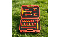 EV Ready Insulated Tool Kit Electric Insulated Socket Set Metric Tool Kit with Foam Trays Portable for Mechanics, Electricians, Diyers, Automotive Repair, Electrical Work, Roadside Emergencies, Workshops