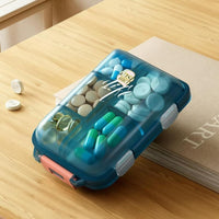 space-saving weekly cycle Box Weekly Organizer medication Case simpleeasy-access for Gym, Seniors
