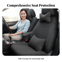 Full Car Seat Cover Set Universal Fit Vehicle Interior Accessory Breathable