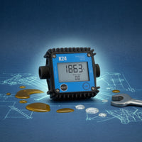 Digital Impeller Stream Meter with Digital Screen Display Threaded Liquid Stream Meter Compact for Technicians