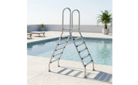 Double-Sided Pool Ladder Stainless Steel AA-Shaped Pool Ladder Anti-Slip for Above-Ground Pools