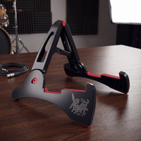 Compact Triangular Guitar Stand Padded Foldable Guitar Stand Metal Low-Profile for Guitarists, Musicians, Home Practice, Music Room, Studio