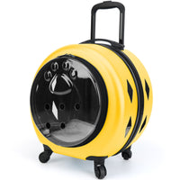 Wheeled Pet Carrier Sturdy-Housing Pet Carrier with Wheels Breathable for Travel
