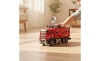 Fire Truck Toy Push-Along Fire Truck Diecast Emergency Vehicle for Young Children, Collectors, Playroom, Sandbox