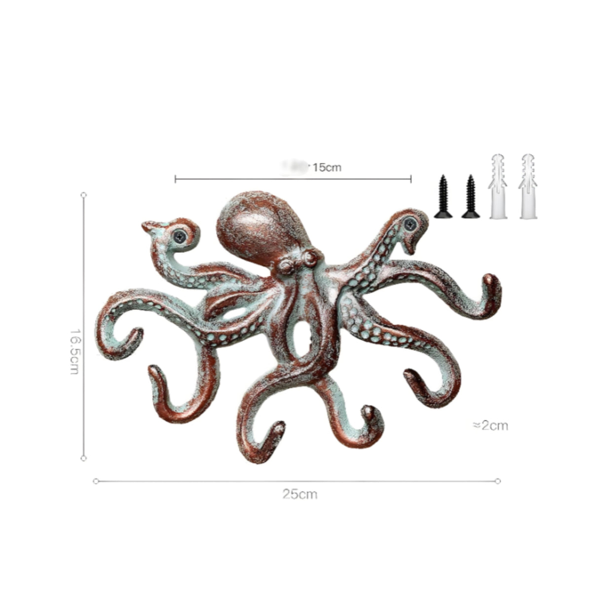 Cast Iron Squid Hook Multiple Hooks Squid Wall Hook Heavy Duty