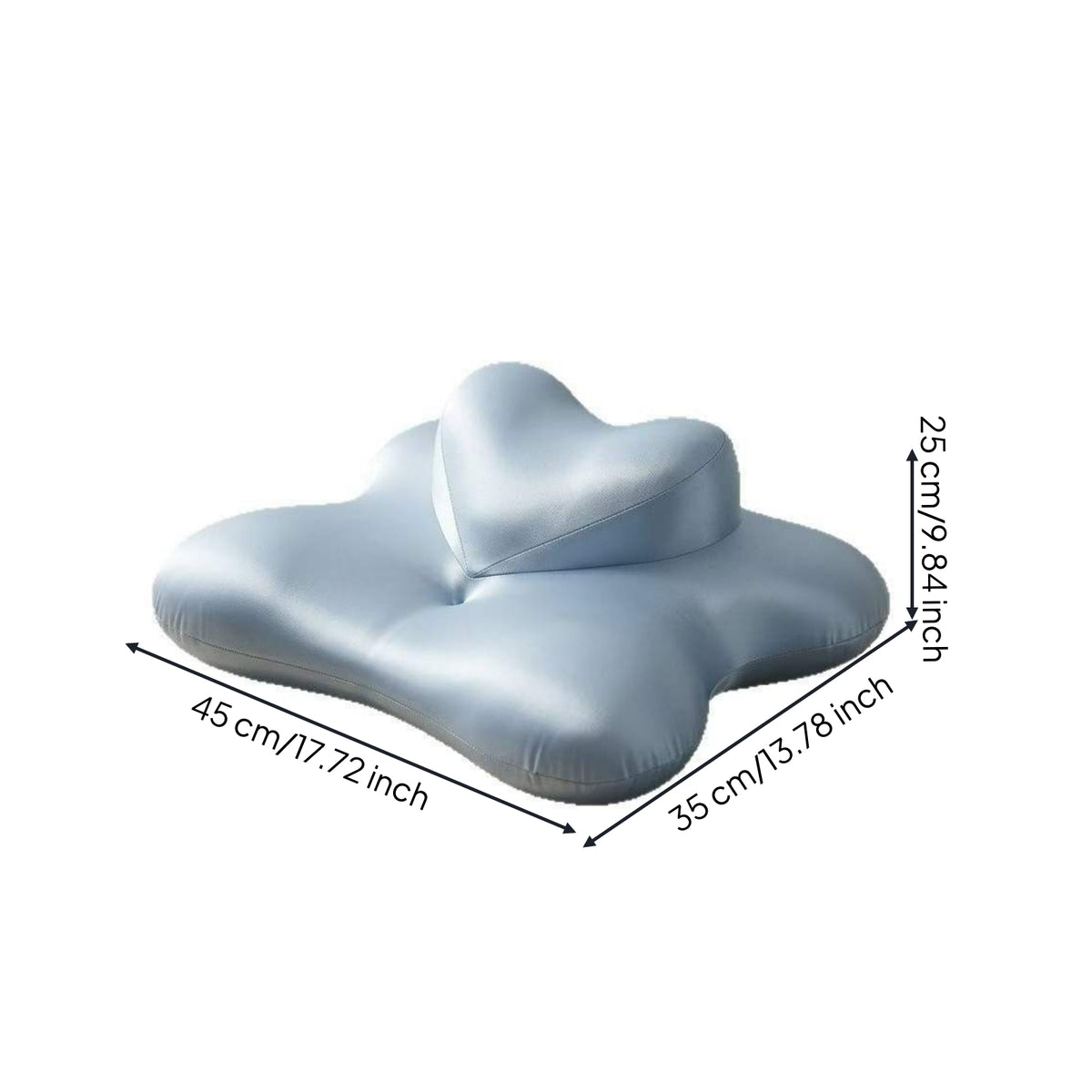 Memory Foam Pillow Contoured Stomach Sleeping Pillow Ergonomic Support Cushion for Side Sleepers, Bed, Sofa, Naps