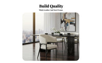 Upholstered Dining Armchair with Armrests Dining Armchair Elegant Design Thickly Padded for Diners, Living Room, Bedroom, Office