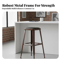 factory-and and design Backless Counter Stool full-metal Construction Indoor Seating for Cafe