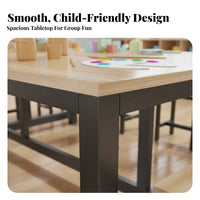 Kids Craft Table Multiple Colors Kindergarten Craft Table Versatile Modular Classroom Desk for Preschoolers, Parents, Tutoring Center, Daycare, Home