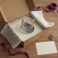 Handmade 3D Butterfly Tumbler Creative Gift Butterfly Glass Crystal Clear Drinkware for Wedding