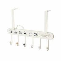 Panda Themed Hook Rail Traceless Adhesive Animal-Shaped Hanger Easy to Install