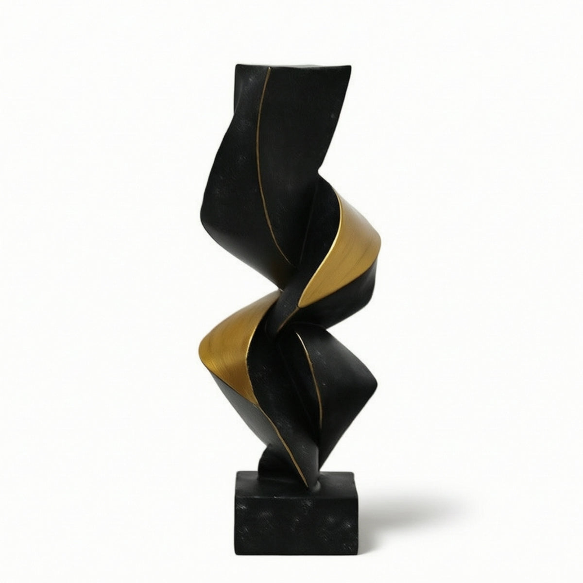 Geometric Sculpture Modern Ornament Black for Shelf