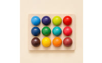Compact Wooden Color Matching Game Educational Color Matching Puzzle Fine Motor Ball Puzzle Early Learning for Toddlers, Preschoolers, Home, Classroom