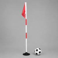 Agility Poles for Football Training, Red & White Marker Poles, 2.5cm PVC Pole with Weighted Rubber Base