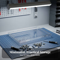 Clear Storage Box Transparent Organizer Box Multipurpose Organizer for Crafters, Hobbyists, Workshop, Craft Room, Garage