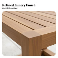 dual-level Square Stand Wabi-Sabi Aesthetic Side Table Indoor and Outdoor century's heartperiod Modern design for Patio