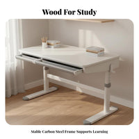 Height Adjustable Kids Desk Child-Focused Design Ergonomic Children's Study Desk Large Desktop Student Workstation for Students, Bedroom