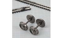 2 Pieces HO Scale Model Train Wheels with Metal Axle Precision Model Railway Wheel with Axle Replacement Wheelsets Spare for Hobbyists