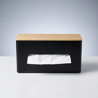 Tissue Box with Decorative Etched Lid for Home Office, Modern Minimalist Style Holder for Living Room, Multi-purpose Desk Organizer, 1 Pack
