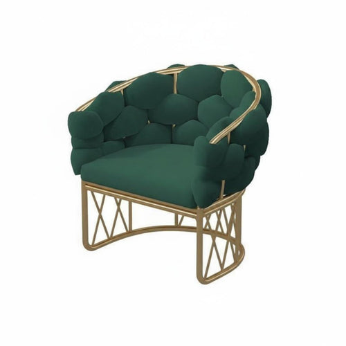 Upholstered Two-Seater Light Luxury Aesthetic Puff-Tufted Armchair Nordic Aesthetic Soft Upholstery for Business Owners