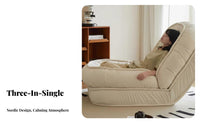 Adjustable Lazy Sofa Removable and Machine-Crestable Cover Versatile Floor Lounger Cushioned Comfort Deeply Cushioned