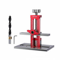 Cabinet Door Mounting Jig Aluminum Alloy Alignment Jig Sturdy Base Hardware Accessory for Carpenters