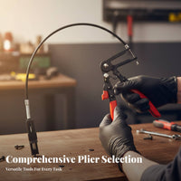 Car Water Pipe Clamp Tool Heavy Duty Hose Clamp Plier Locking Mechanism Flat Band Hose Pliers for Mechanics, DIY Enthusiasts