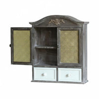 Rustic Display Cabinet Decorative Design Vintage Storage Cabinet Mid-Period Look Home Furniture for Entryway