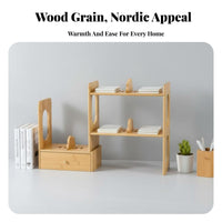 Expandable Bookrack Space Saving Adjustable Desk Hutch versatile for Hobbyists