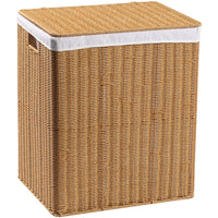 Japanese Rattan-Style Laundry Basket with Lid for Balcony
