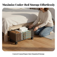 Wheeled Pull-accessible container with casters Under-Bed Container Large Capacity for Students