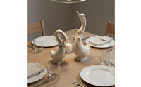 2 Pieces Duck Couple Figurine Set Distressed Finish House Decoration Artisanal