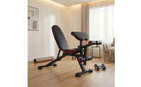 Multifunction Workout Bench Metal Frame Weight Bench with Leg Developer Wide Base for Floor Use