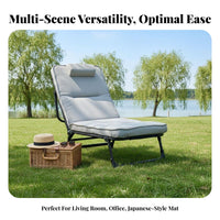 Adjustable Folding Lounger No Assembly Required Adjustable Padded Lounger