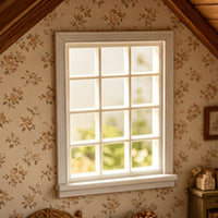 Miniature Window Frame Flat Base Dollhouse Model Window Uncovered Lattice