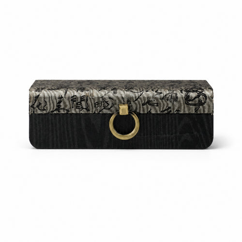 Wooden Storage Box with Hinged Lid Compact for Wardrobe