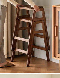 Bar Stool Modern Nordic Style Bamboo Wood Frame