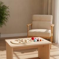 Wooden Sensory Board with Pom-Poms Child-Led-Inspired Size Matching Board with Pom-Poms Fidget Toy Sturdy Screenscreenless