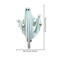 Hanging Ghost with Skeleton Hands Haunted for Porch